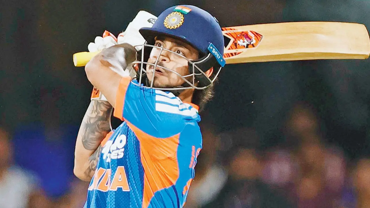 Ishan Kishan during his 30 off 10 balls on Saturday. PIC/BCCI