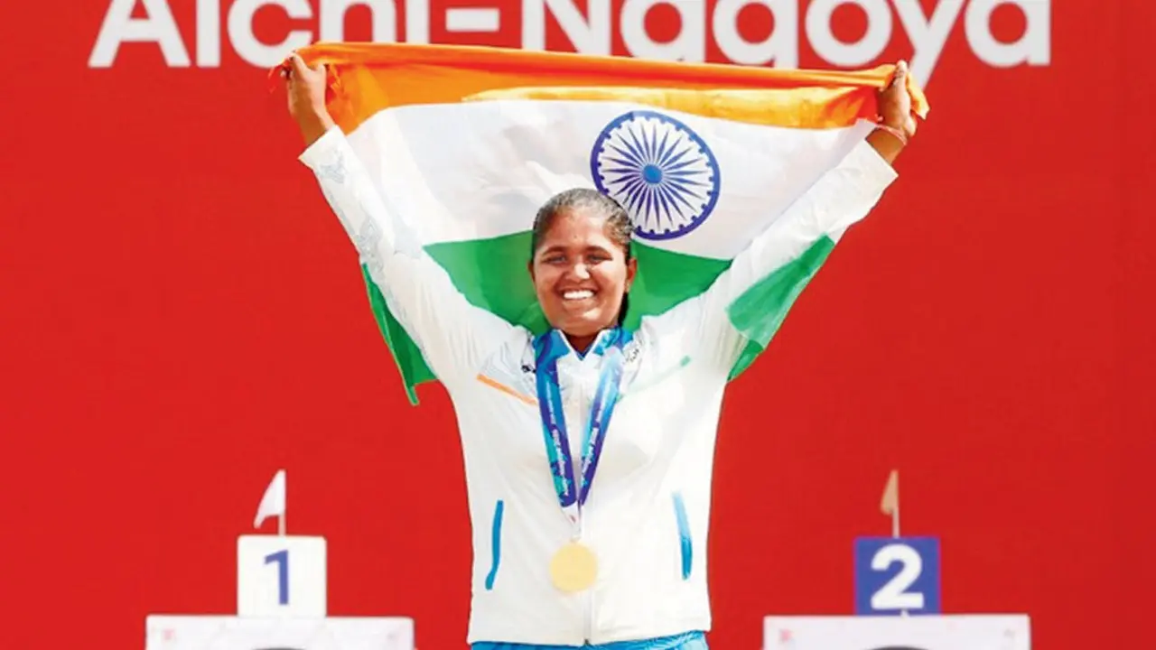 ‘Korea’s invincibility had to be broken’: Kumkum Mohod Kumkum Mohod after winning gold in Nagoya last week. Pic/Archery Assn of India