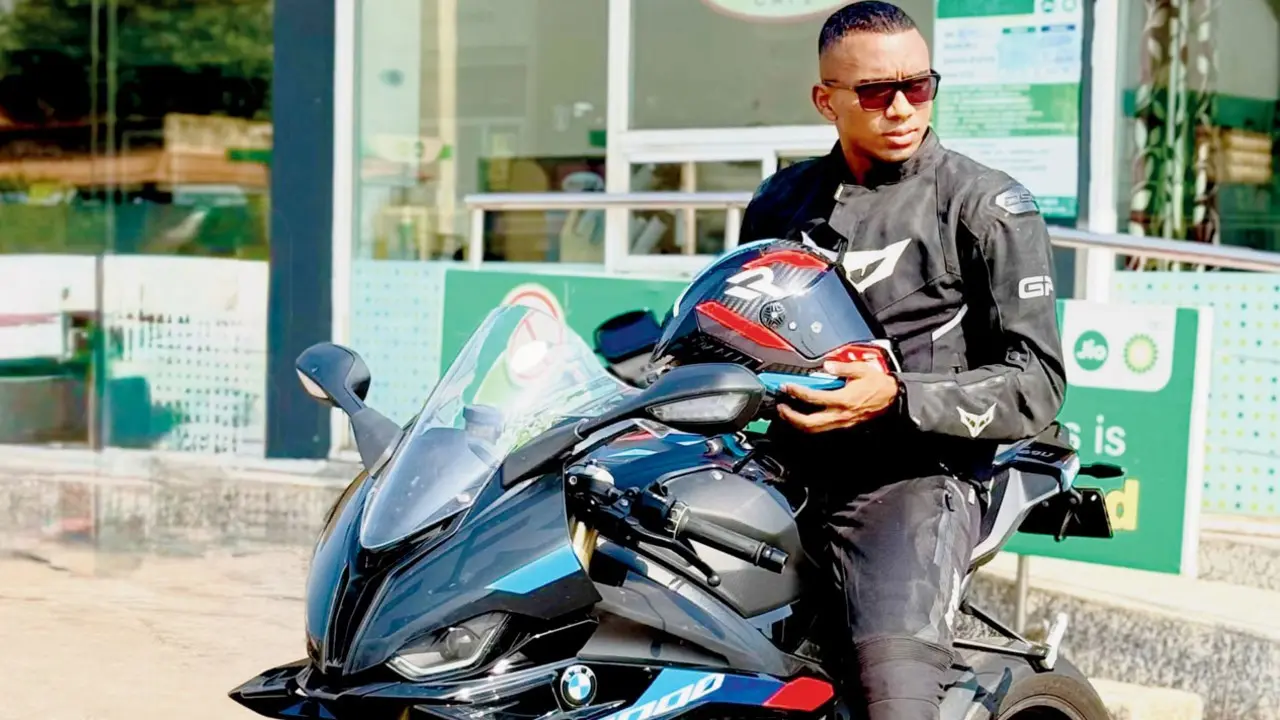 Animesh Kujur enjoys high-end European sports bike ride Animesh Kujur. Pic/Kujur’s Instagram