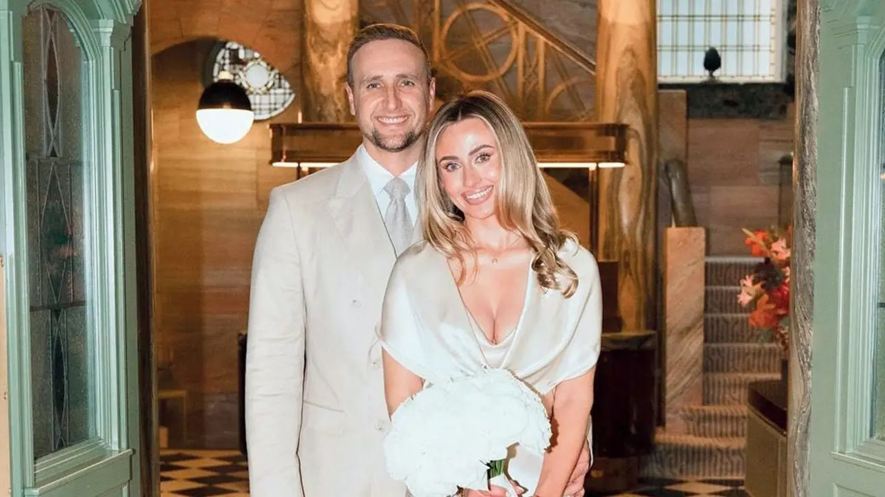 England all-rounder Liam Livingstone ties knot with girlfriend Olivia Reid Liam Livingstone with wife Olivia. Pic/Liam’s Instagram