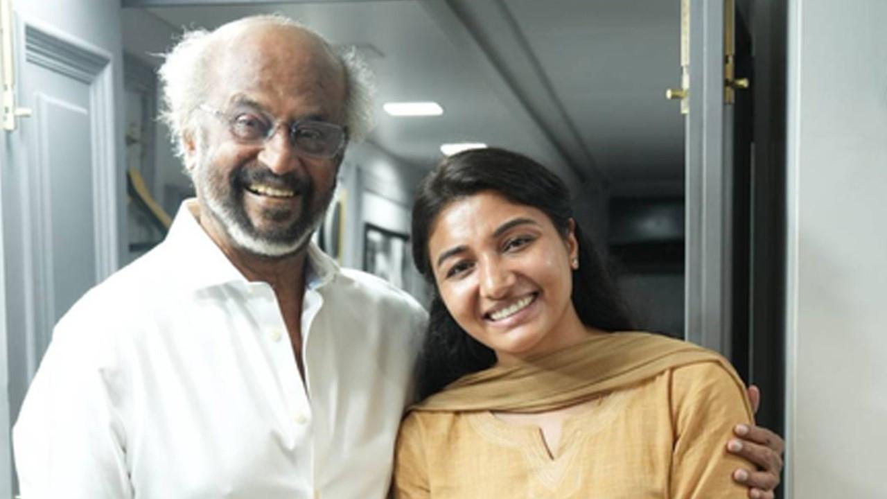 Rajinikanth and Mirnaa. Pic/Mirnaa's Instagram