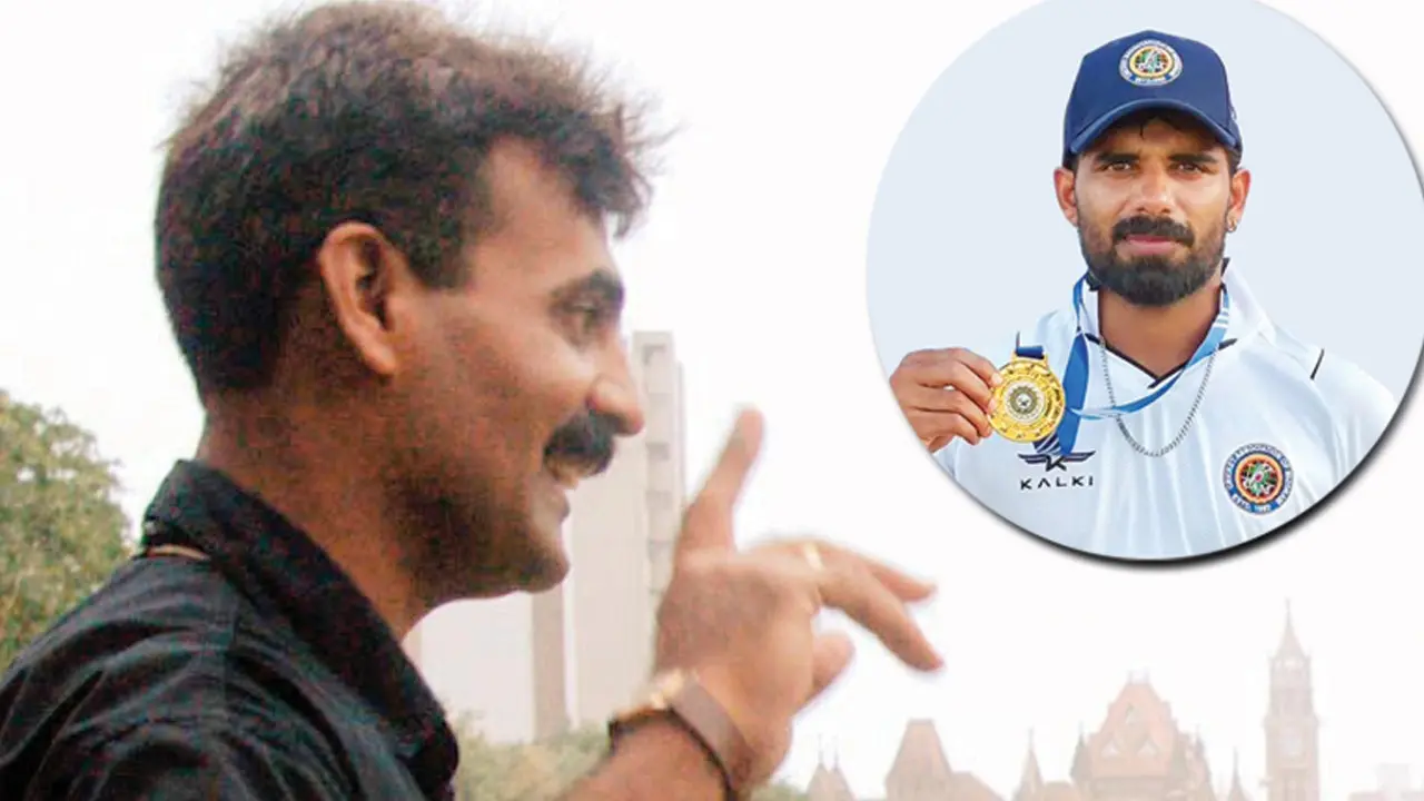 Dad’s the mentor one wants! Rajesh Sutar during a visit to National CC at Cross Maidan. PIC/MID-DAY ARCHIVES. (inset) Chinmay Sutar. PIC/By SPECIAL ARRANGEMENT