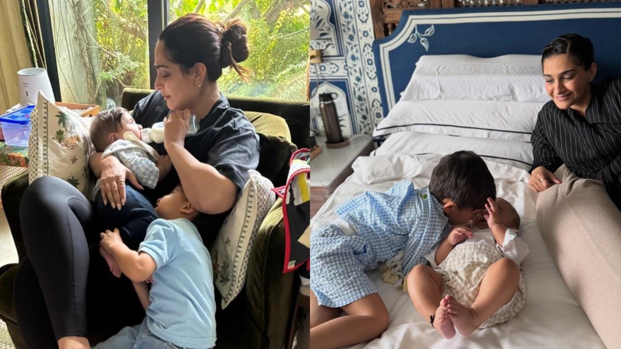 Sonam Kapoor gives peek into life with sons Vayu, Rudralok; says heart is full
