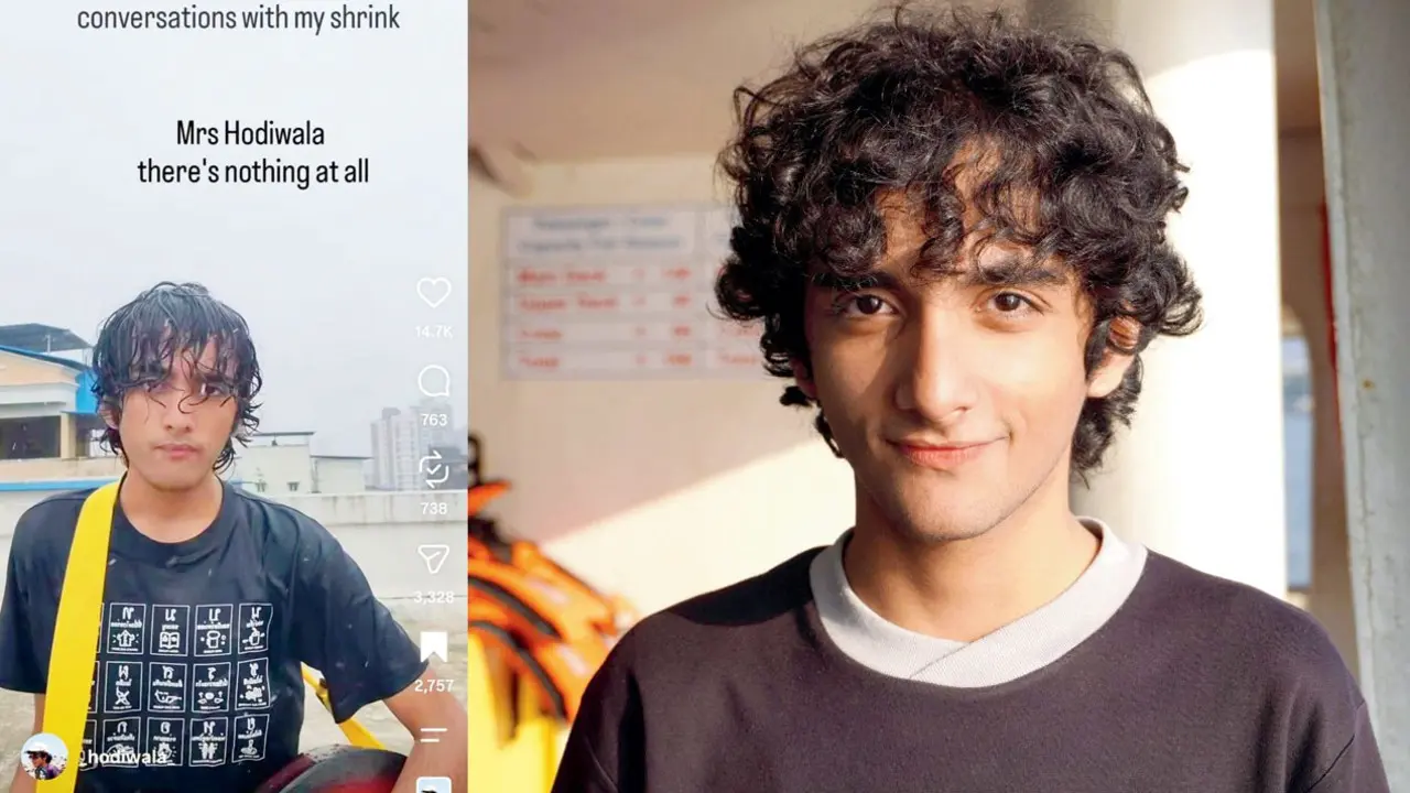 Mumbai teen uses music to talk about his experience with mental health A screengrab of Mehran Hodiwala’s viral song on Instragram; (right) Mehran Hodiwala