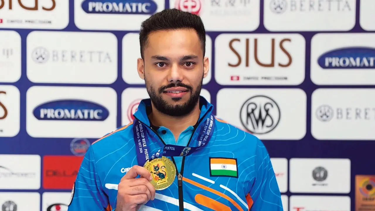 Udhayveer Sidhu with his gold medal. Pic/Sidhu’s Instagram