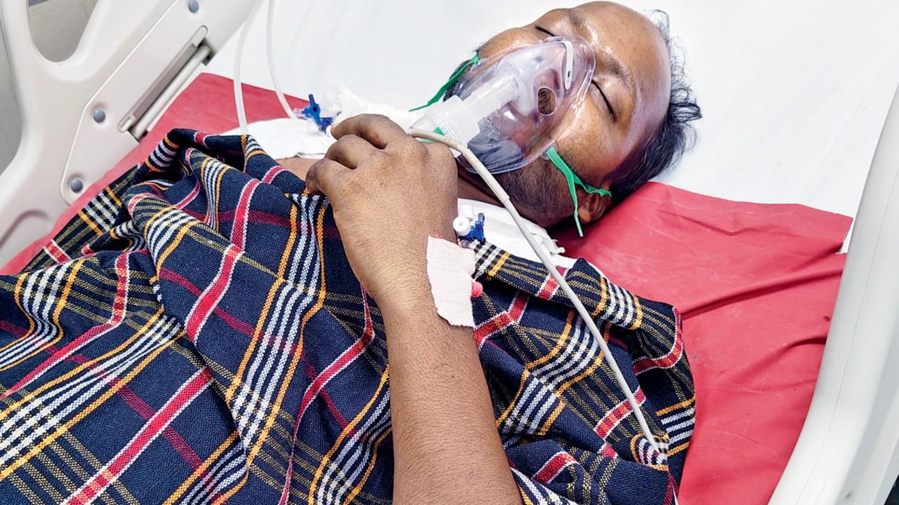 Mumbai: Injured fan in Tiger Shroff firing, faces uncertain recovery Umesh Chauhan, who is being treated for a gunshot wound in the Emergency ICU of KEM Hospital in Parel. PIC/RITIKA GONDHALEKAR