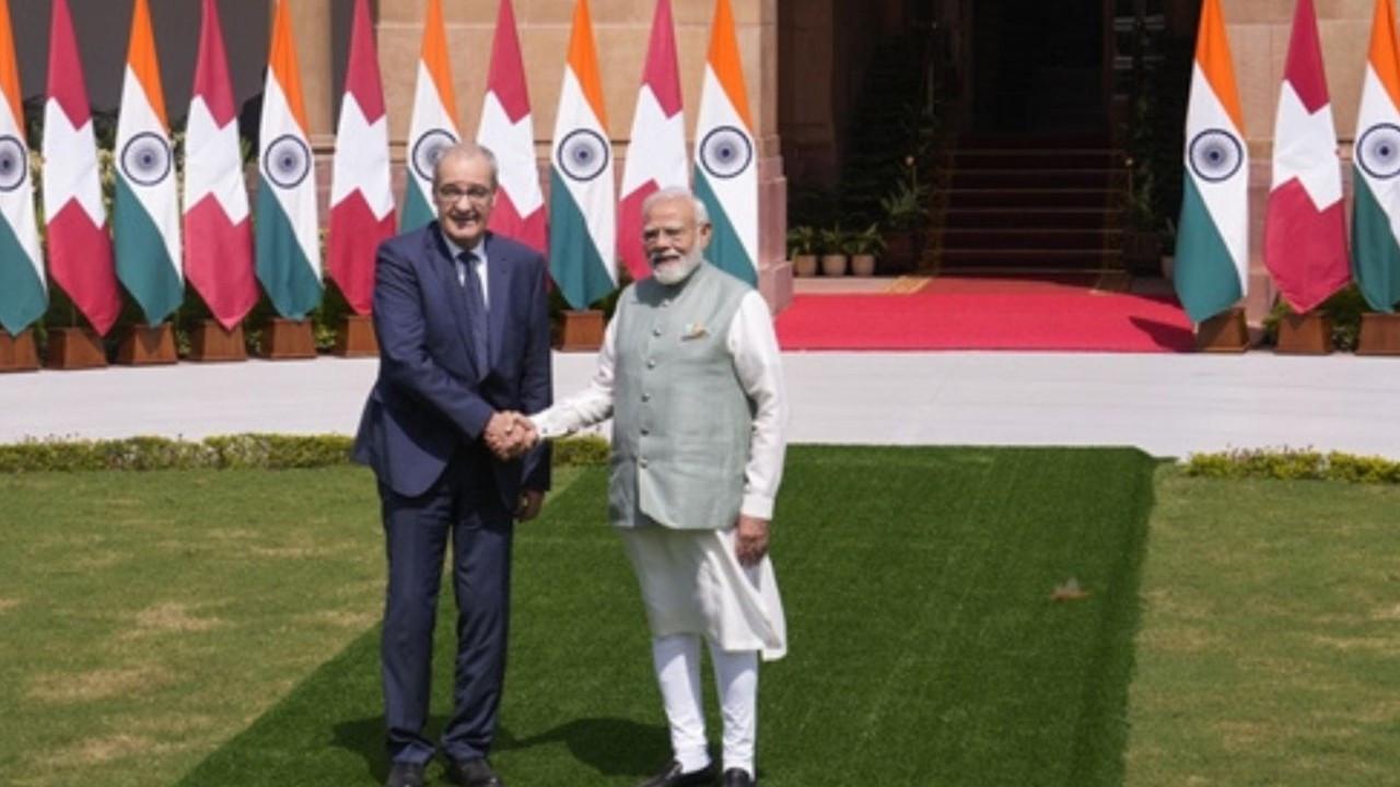 India, Switzerland believe reforms in global institutions essential for addressing challenges, says PM Modi Prime Minister Narendra Modi and Swiss President Guy Parmelin hold talks at Hyderabad House in New Delhi to deepen bilateral cooperation. Pic/PTI