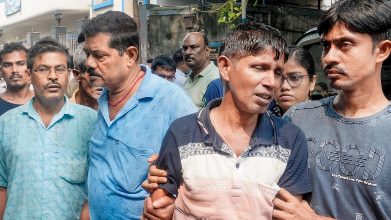 Relatives mourn the death of their family members killed in the stampede on Saturday. PIC/PTI