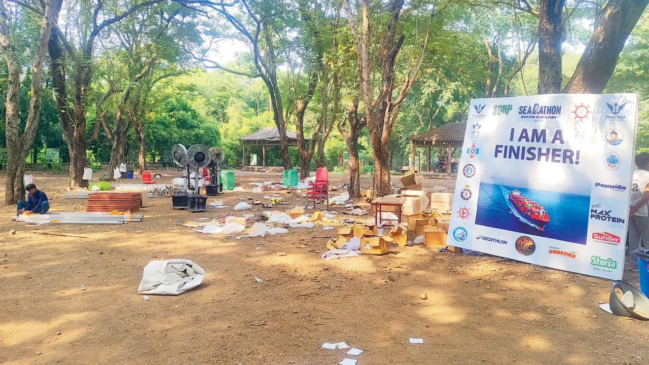Mumbai’s SGNP fines Searathon 2026 organisers Rs 5,000 over loud music Organisers wrap up the SEARATHON 2026 event at Sanjay Gandhi National Park. Pics/Sarthak Mehta