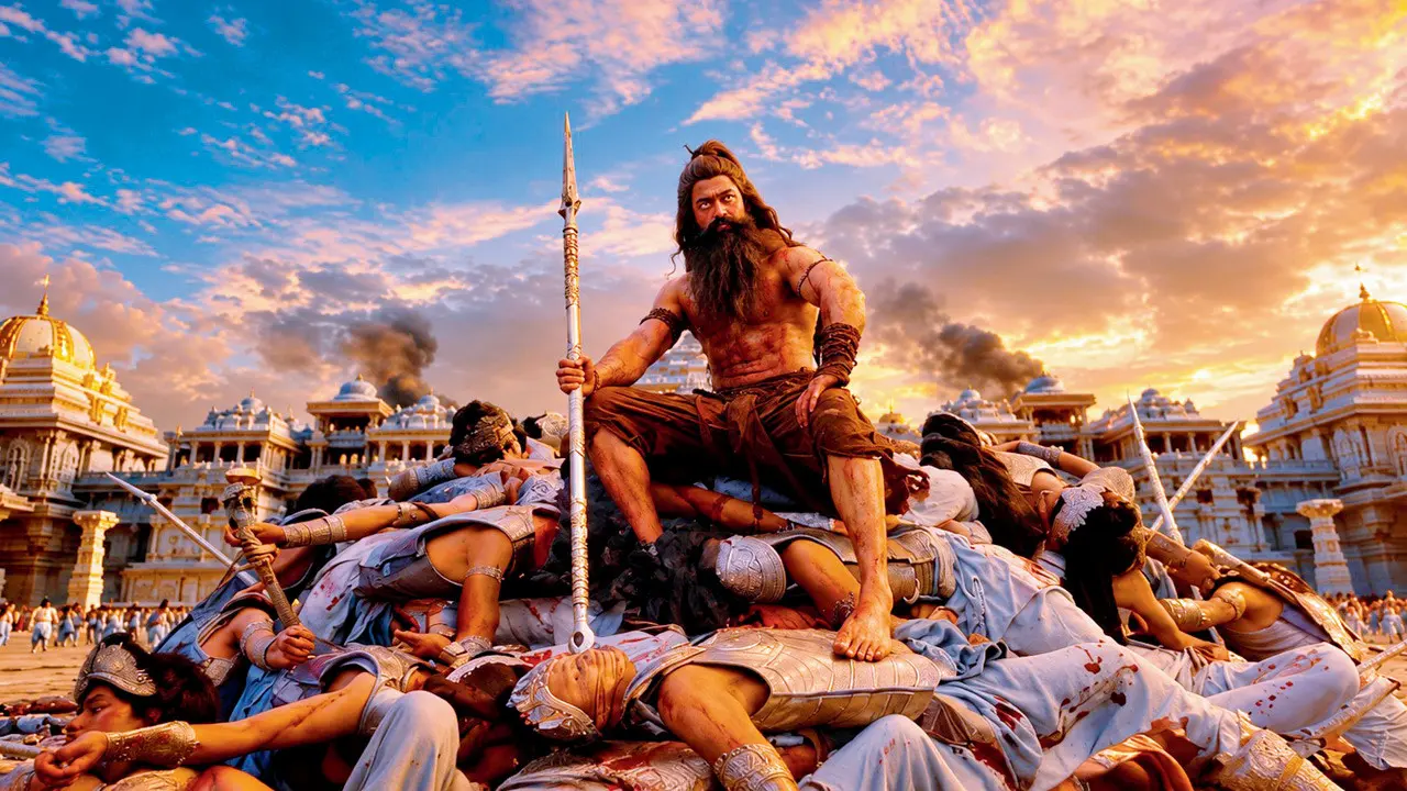 Yash as Ravana. Pics/Youtube, Instagram, AFP, Yogen Shah