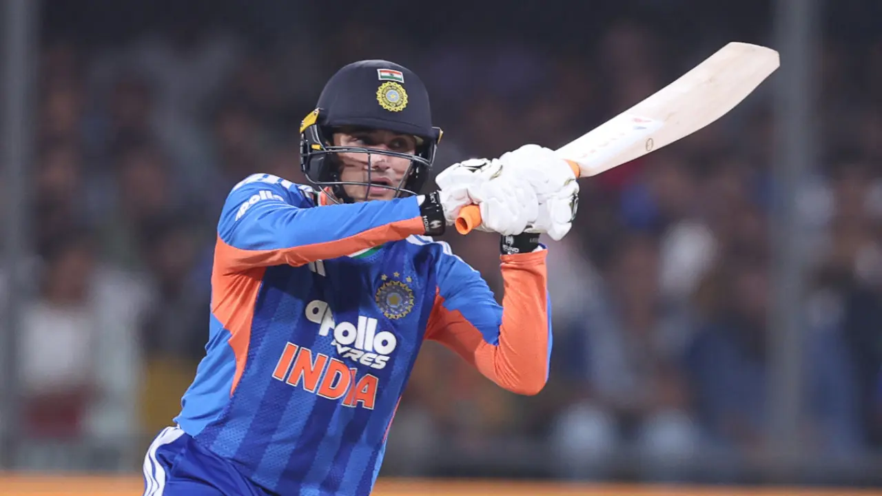 Abhishek Sharma completes half-century; Team India reach 125 runs in 10 overs Abhishek Sharma (Pic: X/@BCCI)