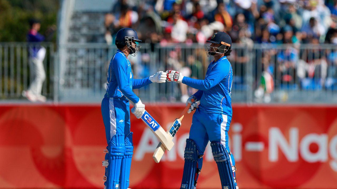 Wicketkeeper-batsman Sanju Samson also managed to score seven runs in nine balls, which included a boundary. Captain Shreyas Iyer was dismissed on 13 runs in 13 balls, including a boundary (Pic: X/@BCCI) Wicketkeeper-batsman Sanju Samson also managed to score seven runs in nine balls, which included a boundary. Captain Shreyas Iyer was dismissed on 13 runs in 13 balls, including a boundary (Pic: X/@BCCI)