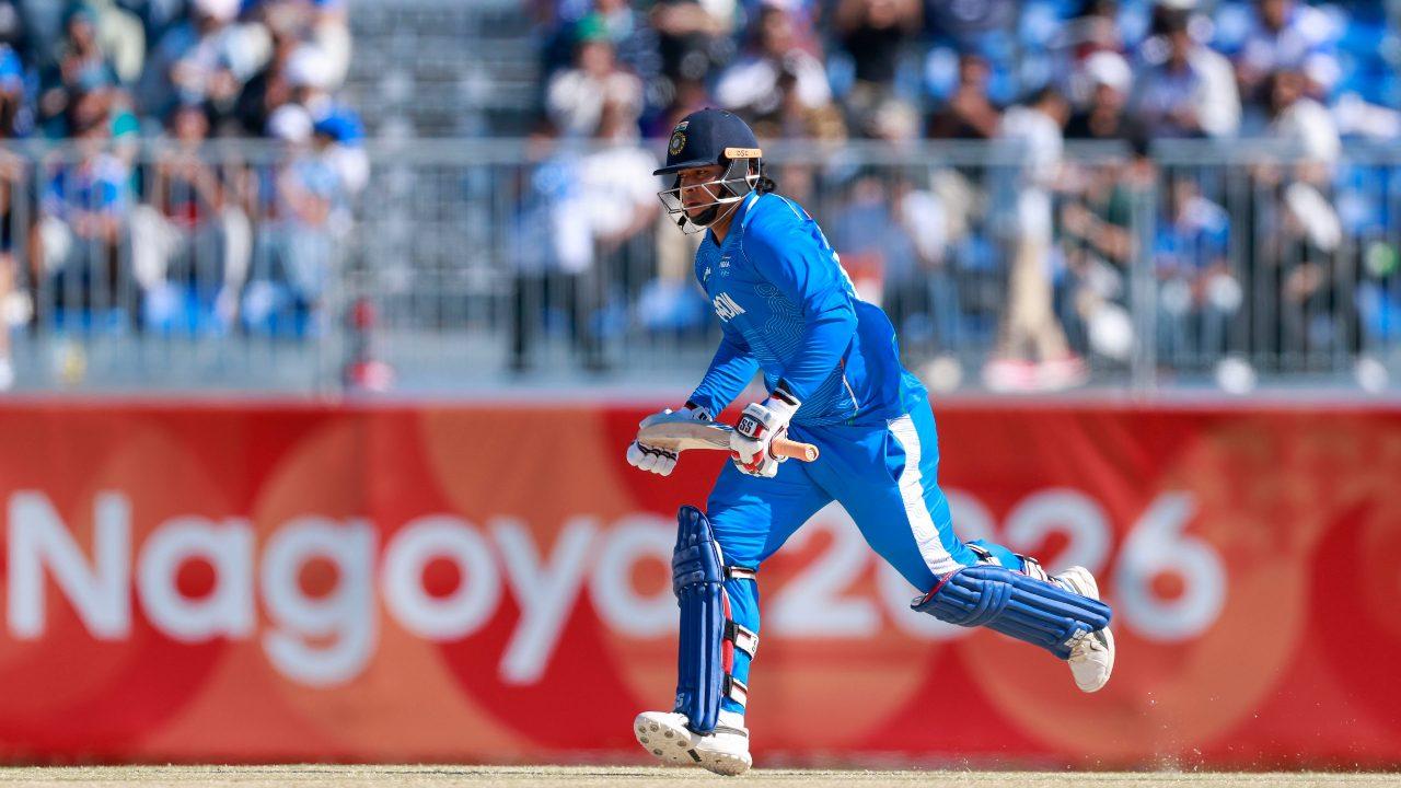 Having been put to bat first, Team India's swashbuckling Vaibhav Sooryavanshi smashed 38 runs off 21 balls. His knock was laced with six boundaries and two maximums. Fellow opening batsman Abhishek Sharma departed after scoring seven runs in three balls, including a maximum (Pic: X/@BCCI) Having been put to bat first, Team India's swashbuckling Vaibhav Sooryavanshi smashed 38 runs off 21 balls. His knock was laced with six boundaries and two maximums. Fellow opening batsman Abhishek Sharma departed after scoring seven runs in three balls, including a maximum (Pic: X/@BCCI)