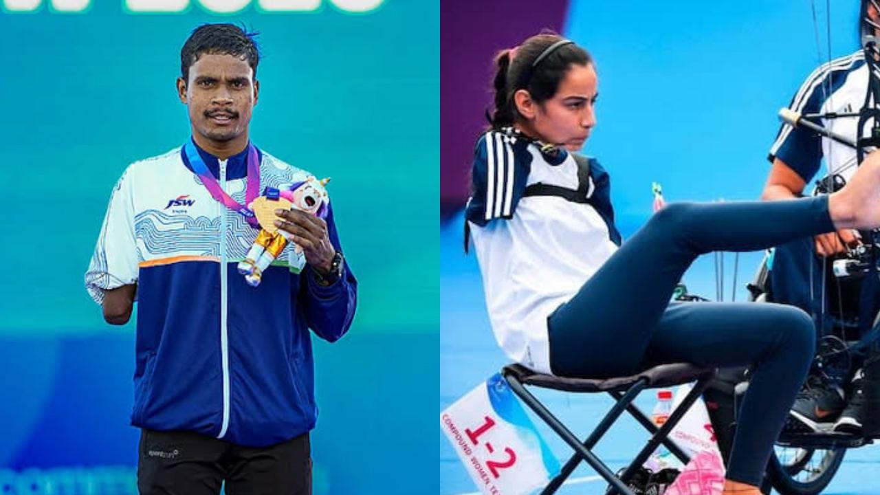 Asian Para Games 2026: India rises to 5th with 62 medals at the end of day 3 Dilip Gavit Mahadu and Sheetal Devi (Pic: X)