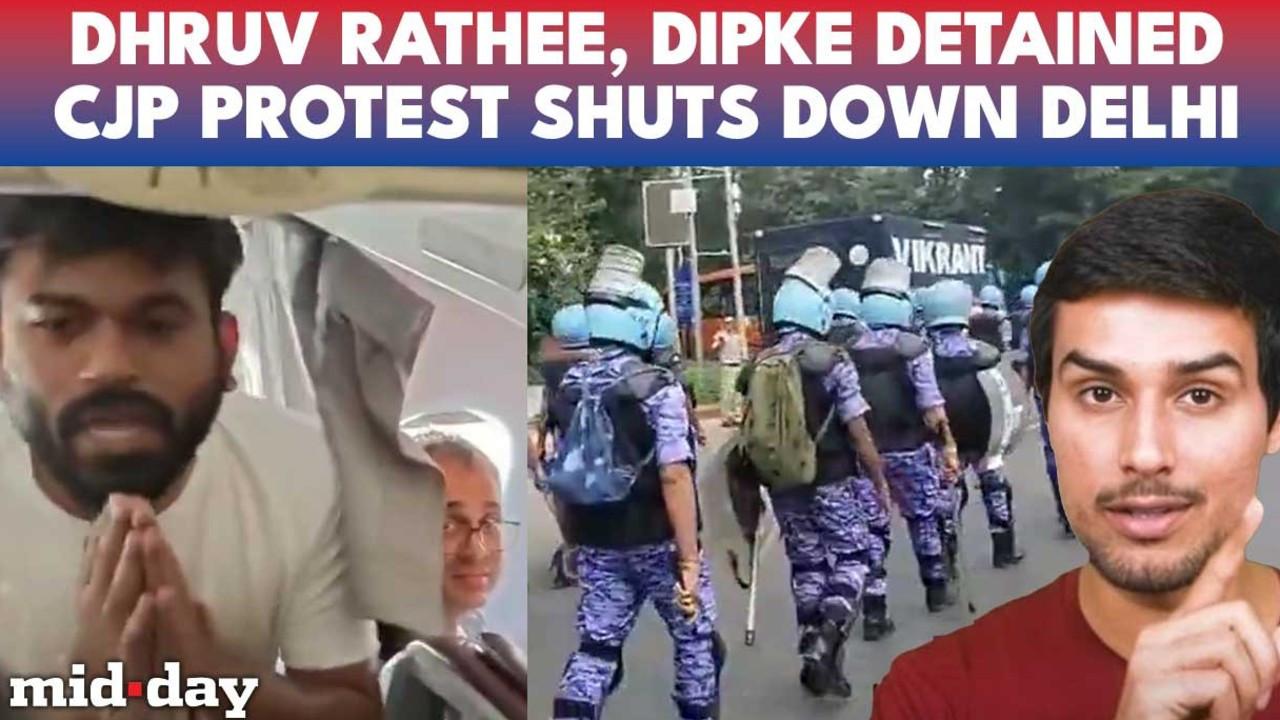 Delhi on high alert amid CJP protest: Police detain Dhruv Rathee and Dipke
