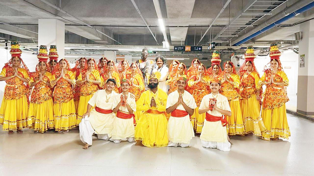 The troupe before the performance at Cheonhan. Pics/By Special Arrangement