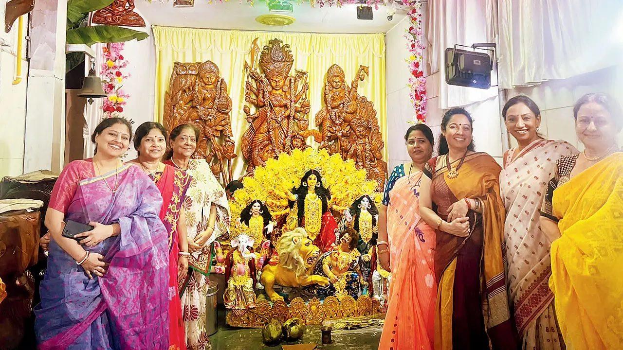 Barir PujoNow in its ninth year, Barir Durga Pujo grew out of its organiser’s longing to continue the tradition after stepping away from the larger community celebrations. Held within a bungalow’s premises, the intimate, open-to-all Puja features an eight-foot permanent wooden Durga idol created by the art department at Santiniketan, with an earthen idol worshipped in front of it. Alongside traditional rituals, priests and dhakis, the festivities feature a Bengali bhog spread of rice, dal, shukto and dhokar dalna.AT Asit Ghosh’s residence, Plot No 66, Sector 12, Vashi. Bhog is served from 1 pm to 3 pm on October 17, 18 and 20. Barir PujoNow in its ninth year, Barir Durga Pujo grew out of its organiser’s longing to continue the tradition after stepping away from the larger community celebrations. Held within a bungalow’s premises, the intimate, open-to-all Puja features an eight-foot permanent wooden Durga idol created by the art department at Santiniketan, with an earthen idol worshipped in front of it. Alongside traditional rituals, priests and dhakis, the festivities feature a Bengali bhog spread of rice, dal, shukto and dhokar dalna.AT Asit Ghosh’s residence, Plot No 66, Sector 12, Vashi. Bhog is served from 1 pm to 3 pm on October 17, 18 and 20.
