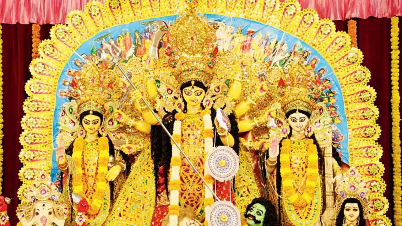 Spiritual calmAway from elaborate celebrations, the Ramakrishna Mission offers a quieter, devotional Puja. Its rituals follow age-old customs, making it a destination for those seeking a traditional observance. The peaceful surroundings take on a festive air during Durga Puja. There’s also a book sale with interesting titles.AT Ramakrishna Math, 12th Road, Khar West.Bonedi barisCelebrating its 14th year, Powai’s Spandan Durga Puja draws inspiration from Kolkata’s traditional Bonedi Baris (ancestral, aristocratic Bengali homes), recreating the spirit of a family gathering under one roof. Seven priests from Varanasi will lead a Maha Aarti inspired by the iconic Ganga Aarti on Saptami night. The celebrations continue with an open-to-all Dhunuchi Naach competition and an inter-club Dhak competition on the following nights, bringing Bengal’s rituals and performance traditions to the fore.AT Spandan Durga Puja Ground, opposite Transocean House, JVLR, Hiranandani Gardens, Powai. Spiritual calmAway from elaborate celebrations, the Ramakrishna Mission offers a quieter, devotional Puja. Its rituals follow age-old customs, making it a destination for those seeking a traditional observance. The peaceful surroundings take on a festive air during Durga Puja. There’s also a book sale with interesting titles.AT Ramakrishna Math, 12th Road, Khar West.Bonedi barisCelebrating its 14th year, Powai’s Spandan Durga Puja draws inspiration from Kolkata’s traditional Bonedi Baris (ancestral, aristocratic Bengali homes), recreating the spirit of a family gathering under one roof. Seven priests from Varanasi will lead a Maha Aarti inspired by the iconic Ganga Aarti on Saptami night. The celebrations continue with an open-to-all Dhunuchi Naach competition and an inter-club Dhak competition on the following nights, bringing Bengal’s rituals and performance traditions to the fore.AT Spandan Durga Puja Ground, opposite Transocean House, JVLR, Hiranandani Gardens, Powai.
