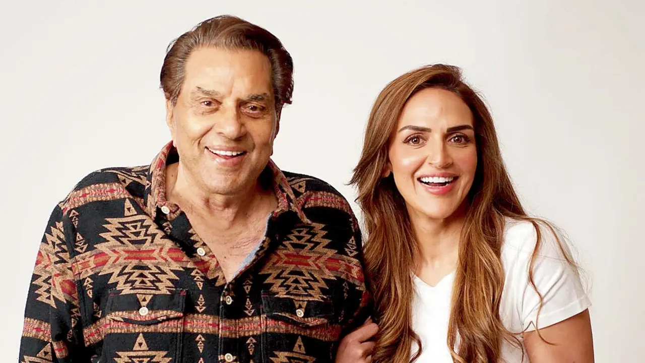 Dharmendra with Esha Deol