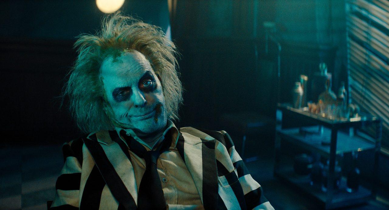 Recreate the Beetlejuice look in a pinstripe suit, wild green hair, pale face paint with dark, and sunken eyes. Recreate the Beetlejuice look in a pinstripe suit, wild green hair, pale face paint with dark, and sunken eyes.
