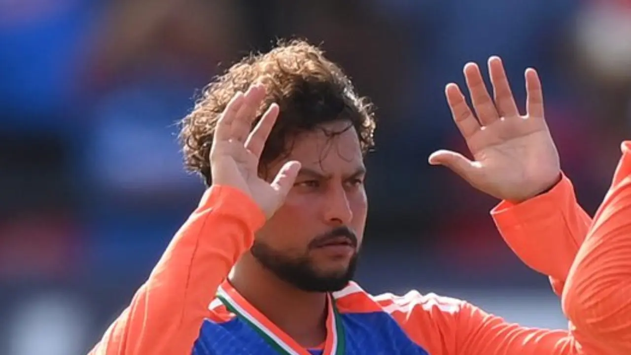 The spinner is falling short by just three wickets to complete his tally of 100 scalps in the shortest format of the game (Pic: X/@BCCI) The spinner is falling short by just three wickets to complete his tally of 100 scalps in the shortest format of the game (Pic: X/@BCCI)