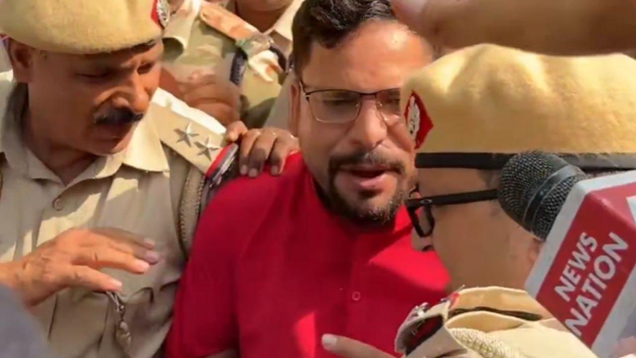 AAP leader Sanjeev Jha was also detained by the police