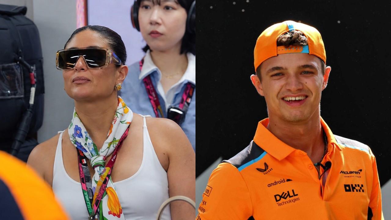 Kareena Kapoor meets F1 world champion Lando Norris - watch Kareena Kapoor and Lando Norris. Pics via Instagram