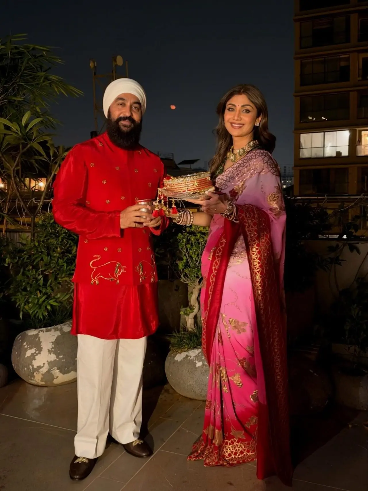 Shilpa Shetty also shared glimpses from her Karwa Chauth celebrations with Raj Kundra revealing how he too observed the fast for her. Shilpa Shetty also shared glimpses from her Karwa Chauth celebrations with Raj Kundra revealing how he too observed the fast for her.
