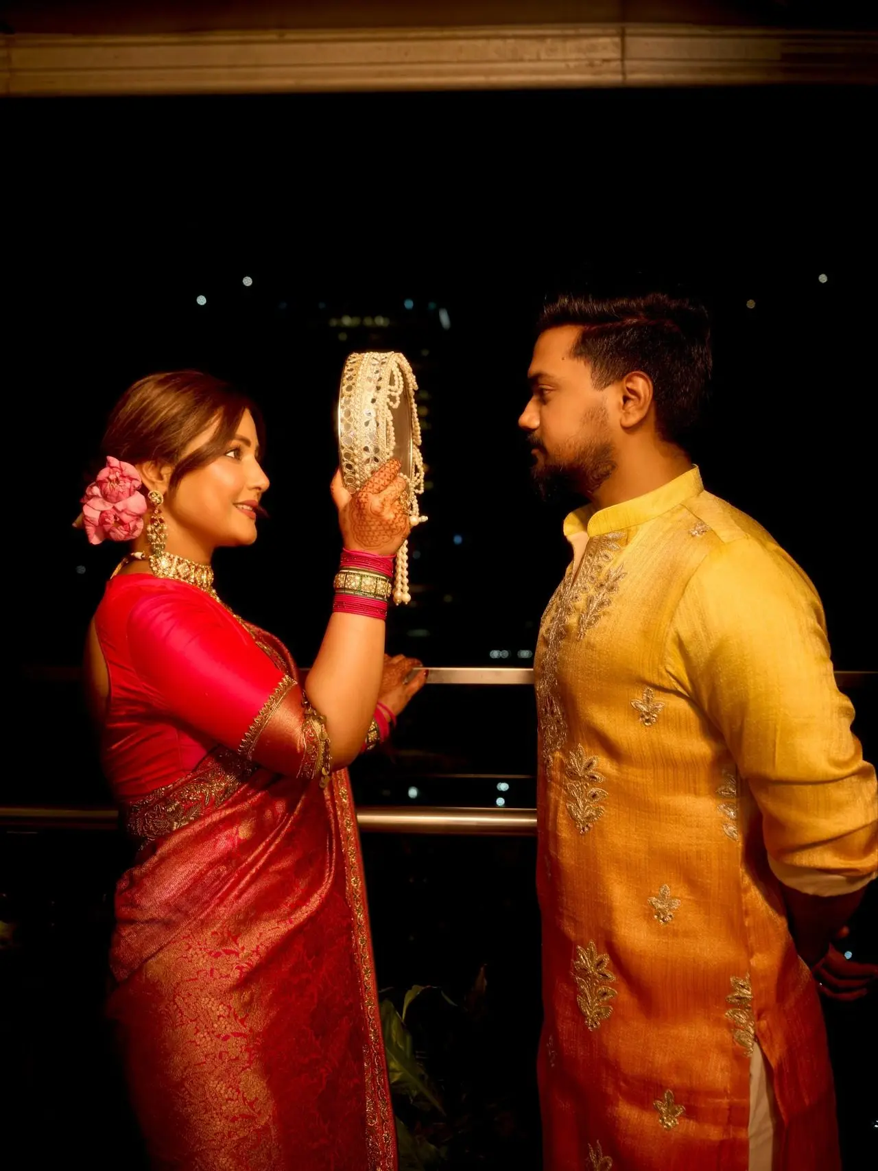 Hina Khan and Rocky Jaiswal celebrated the festival together as the actress shared goofy and loved-up pictures from their celebrations. Hina Khan and Rocky Jaiswal celebrated the festival together as the actress shared goofy and loved-up pictures from their celebrations.