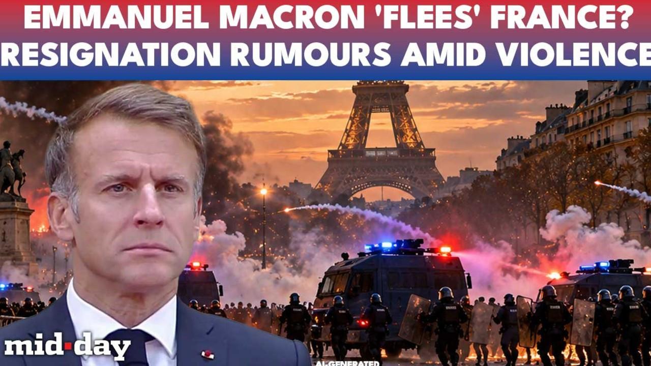 Macron flees France as violent riots rock Paris: Shops looted, buildings torched