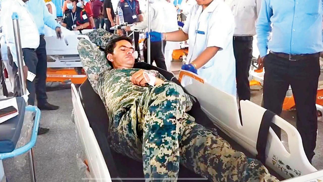 Manipur: 75 BSF personnel, three civilians hospitalised after food poisoning BSF personnel being treated at an Imphal hospital for food poisoning. Pic/X/@KonthoujamG