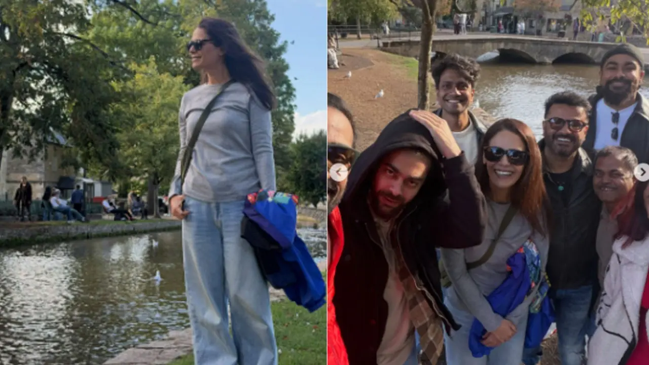 Mona Singh gives fans a glimpse of the set of her new project in the UK, calls it 'special and unprecedented