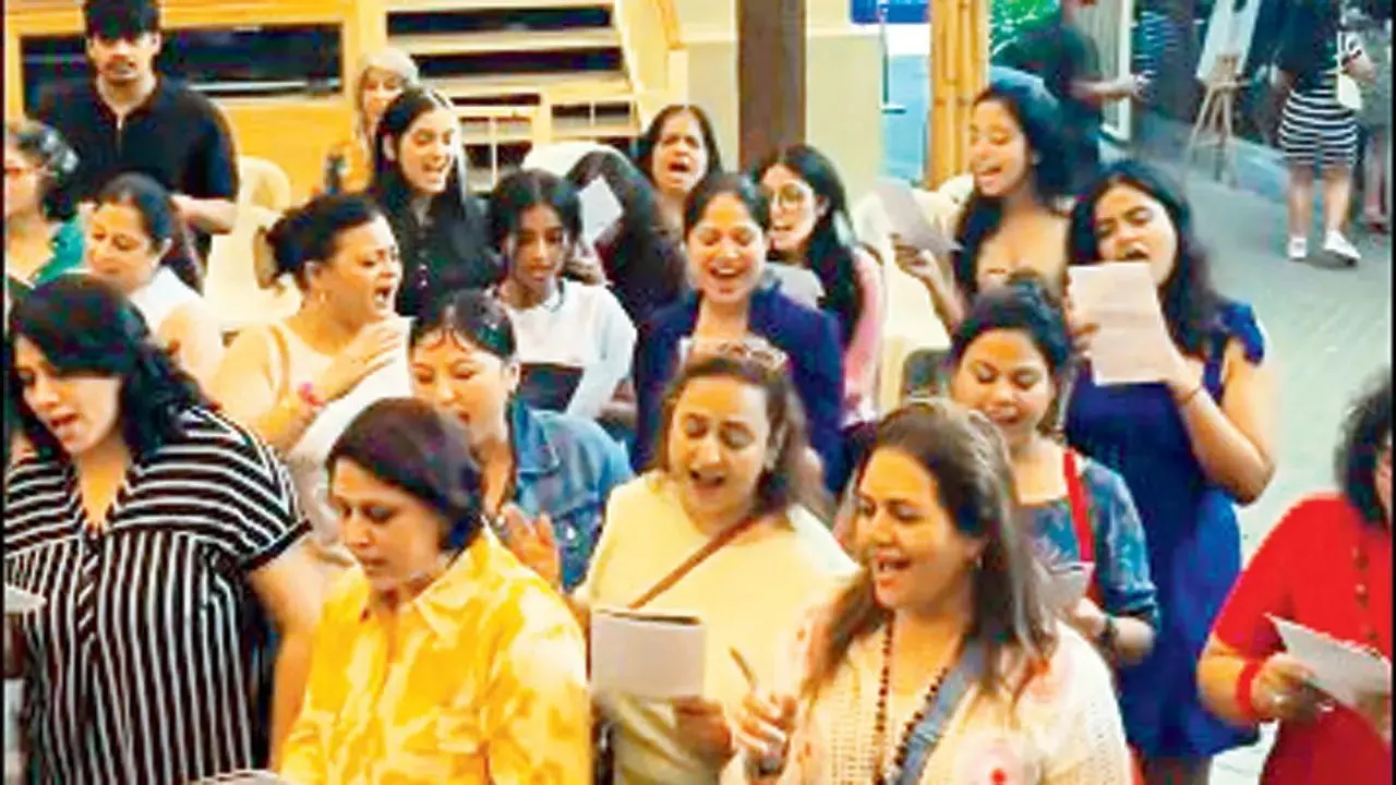 SundaySingalong with ABBAMUSIC: What does it feel like to sing along to Mamma Mia with a hundred fans? Find out as this Flash Jam rendition returns.TIME 3.30 pm onwardsAT KCA Hall, Ranwar, Bandra West. LOG ON TO @flashjam.inENTRY Rs 1178 SundaySingalong with ABBAMUSIC: What does it feel like to sing along to Mamma Mia with a hundred fans? Find out as this Flash Jam rendition returns.TIME 3.30 pm onwardsAT KCA Hall, Ranwar, Bandra West. LOG ON TO @flashjam.inENTRY Rs 1178