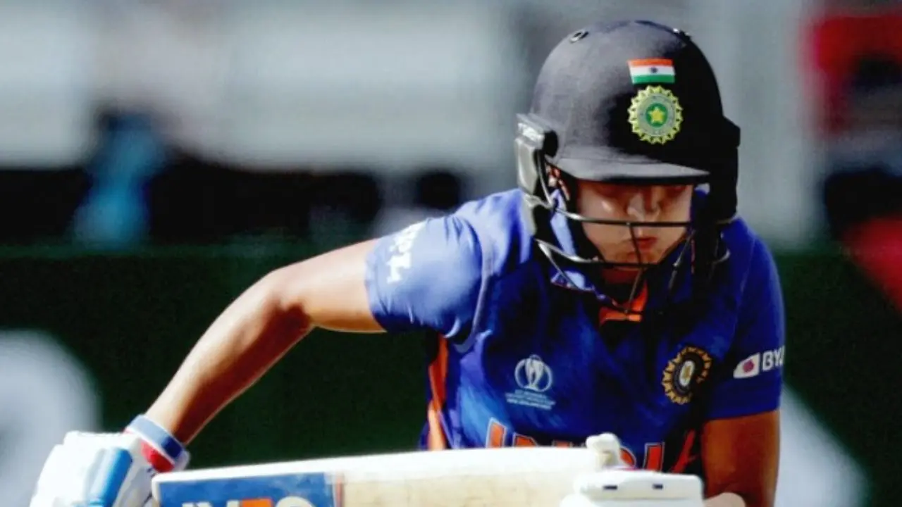 Riding on her knock, the "Women in Blue" posted a total of 281 runs Riding on her knock, the "Women in Blue" posted a total of 281 runs