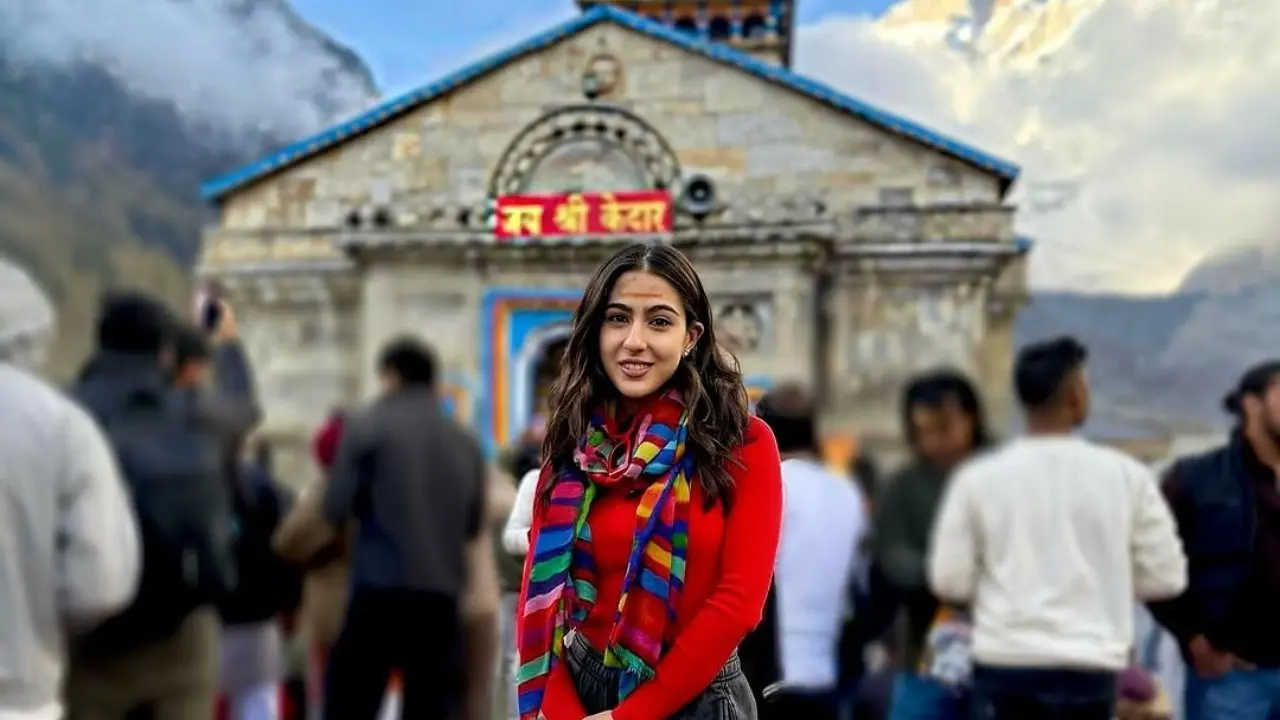 Fatwa issued against Sara Ali Khan over visit to Kedarnath temple; Islamic cleric calls it 'haram', seeks repentence Sara Ali Khan in Kedarnath. Pic via Instagram