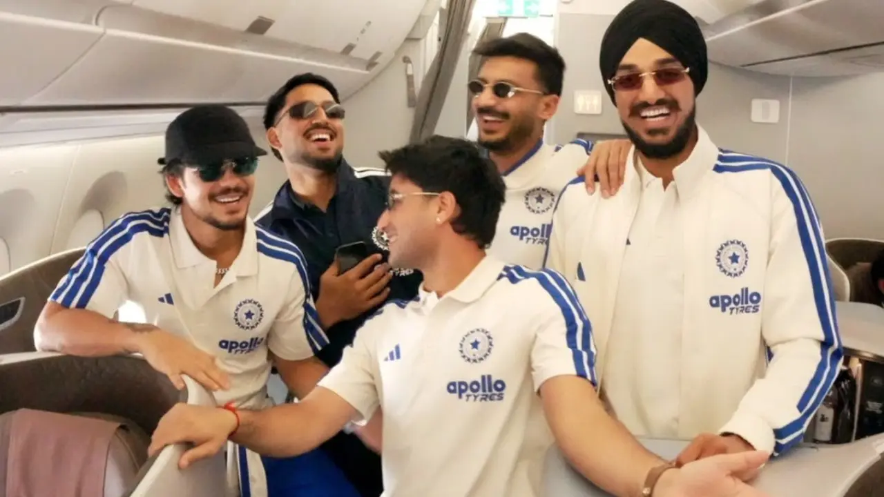 In Photos: Indian squad departs for New Zealand; Rohit and Kohli to join later Indian player board the flight for New Zealand (Pic: BCCI)