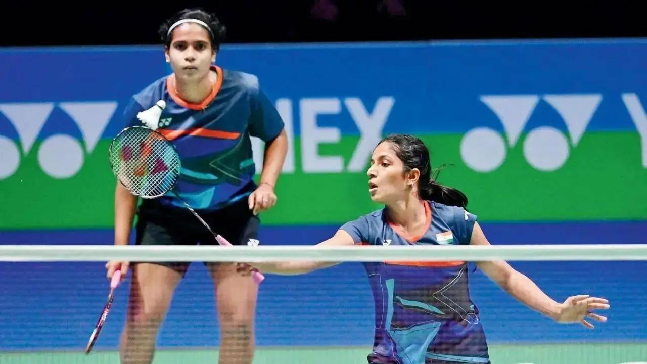 Treesa, Gayatri advance to quarters in Denmark Open badminton tournament Treesa Jolly and Gayatri Gopichand. Pic/AFP