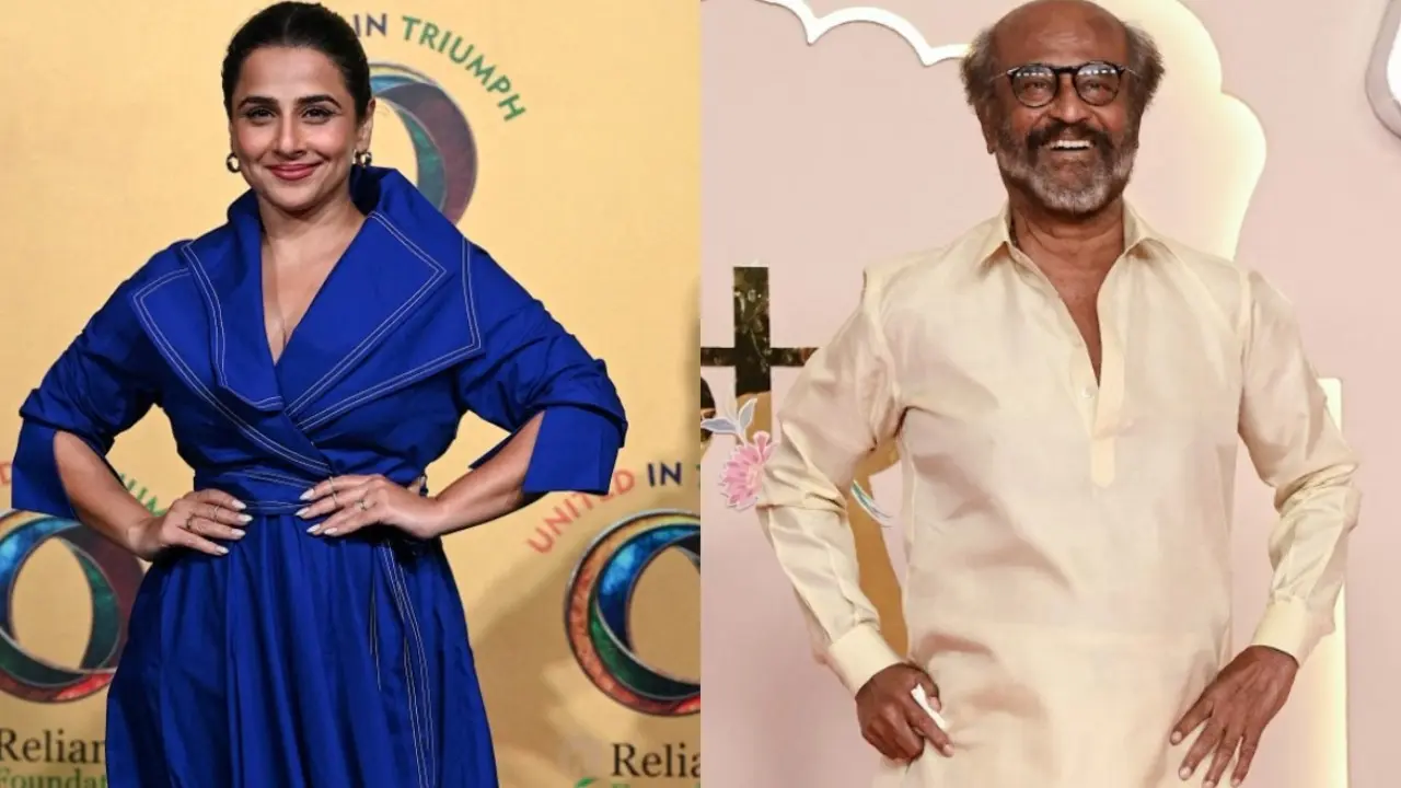 Vidya Balan, Rajinikanth (Pics/AFP)