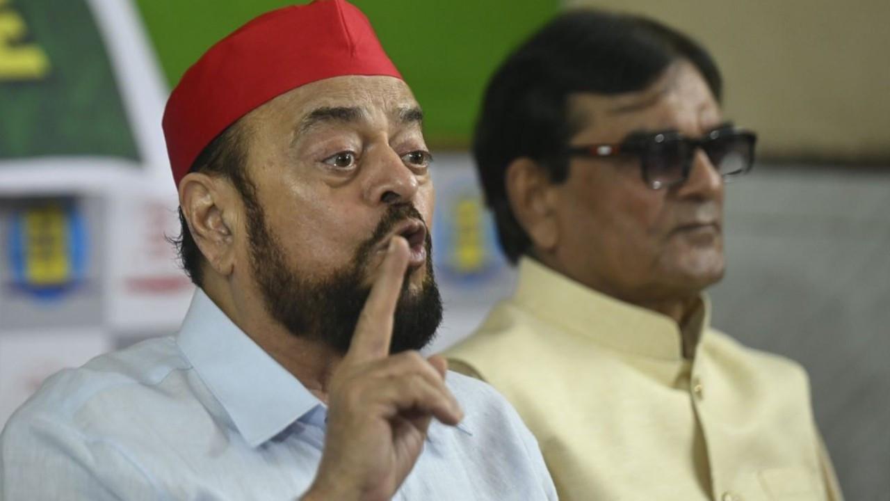 IN PHOTOS: Abu Azmi raises issues concerning Shivajinagar-Mankhurd Samajwadi Party Maharashtra president and MLA Abu Asim Azmi addressed a press conference at the Mumbai Marathi Patrakar Sangh on Saturday