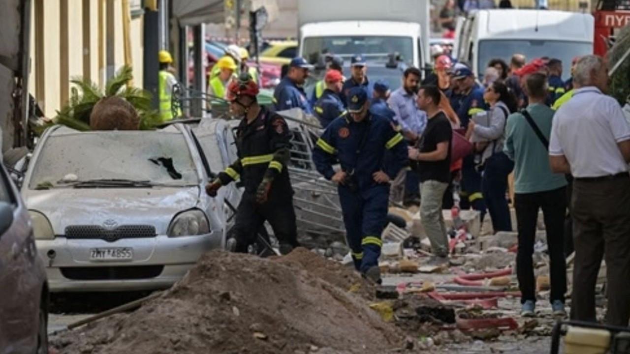 mergency personnel operate at the site of an old building that partially collapsed following an explosion in the Plaka area of central Athens on September 25, 2026. Pic/AFP