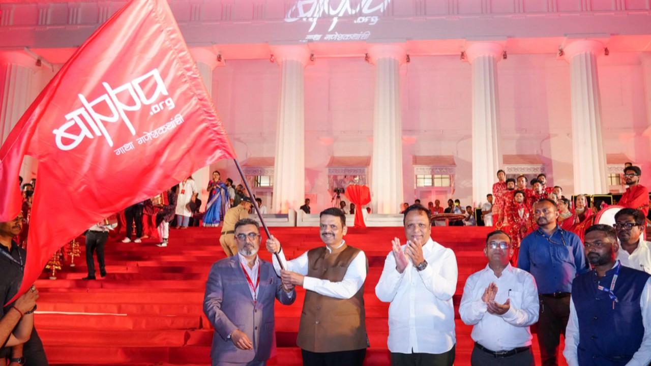 Devendra Fadnavis launches digital platform to showcase Ganeshotsav traditions, seeks world heritage tag The Chief Minister launched the platform at an event held at The Asiatic Society in south Mumbai. Pic/X