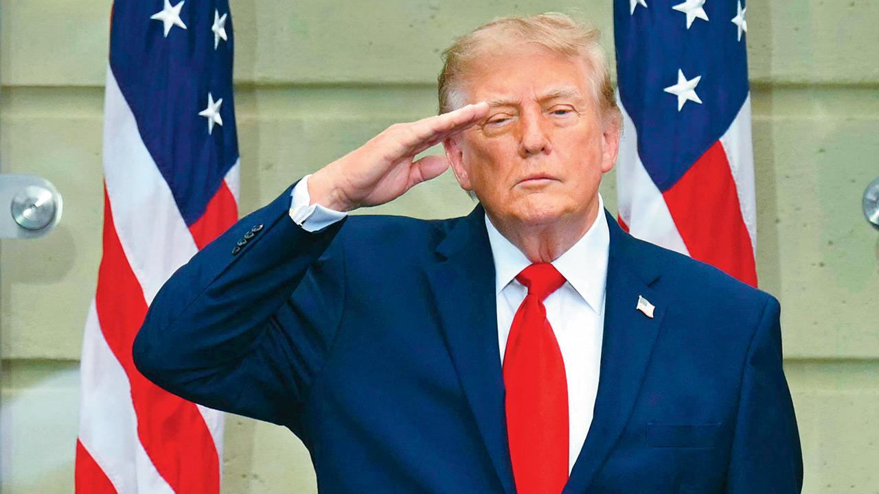US: Donald Trump signs act to honour Army veterans and Medal of Honor recipients US President Donald Trump at the 25th anniversary event of the 9/11 terror attacks. PIC/AFP