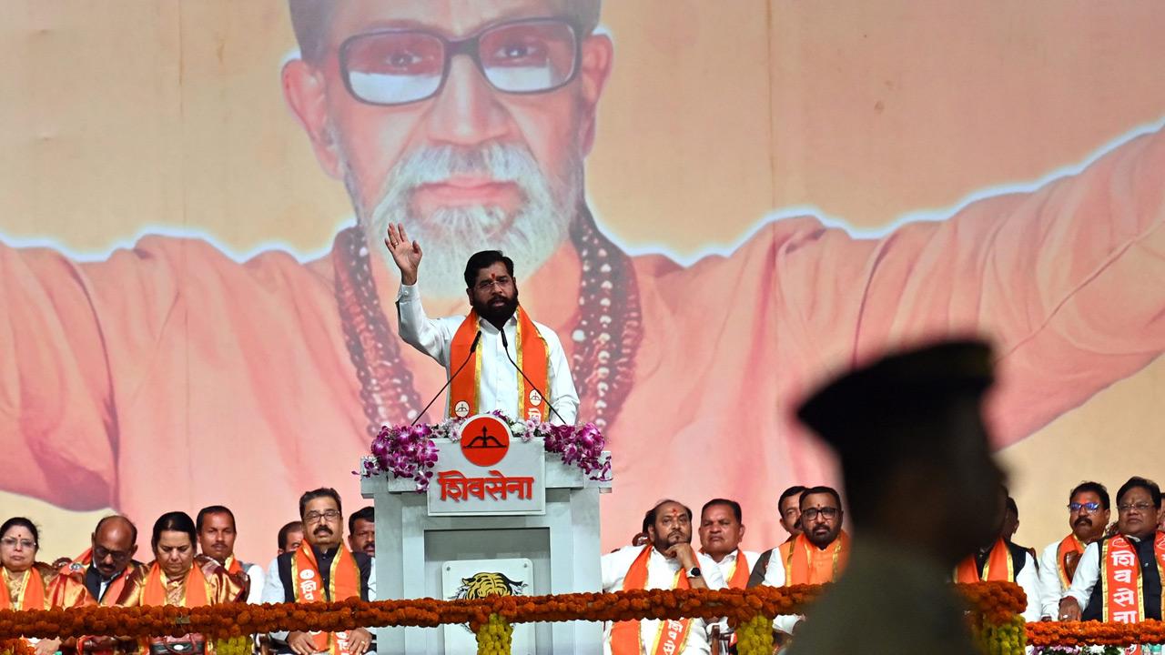 Mumbai Dussehra rally: MCA refuses NOC, says maidans are booked for cricket Maharashtra Deputy Chief Minister Eknath Shinde at last year’s Dasara rally