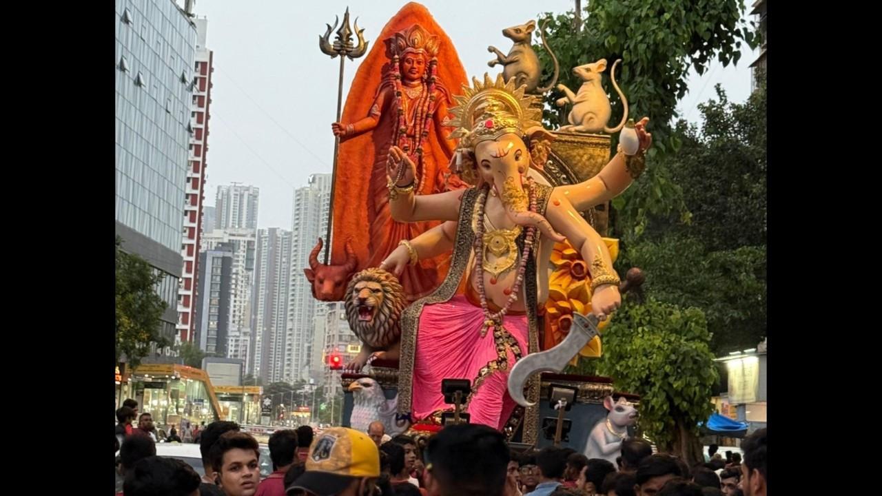 In Photos | Ganeshotsav 2026: Fortcha Raja adds festive charm to South Mumbai Fortcha Raja once adds a festive touch to the heritage-rich neighbourhood. (Pic/Ronak Mastakar)