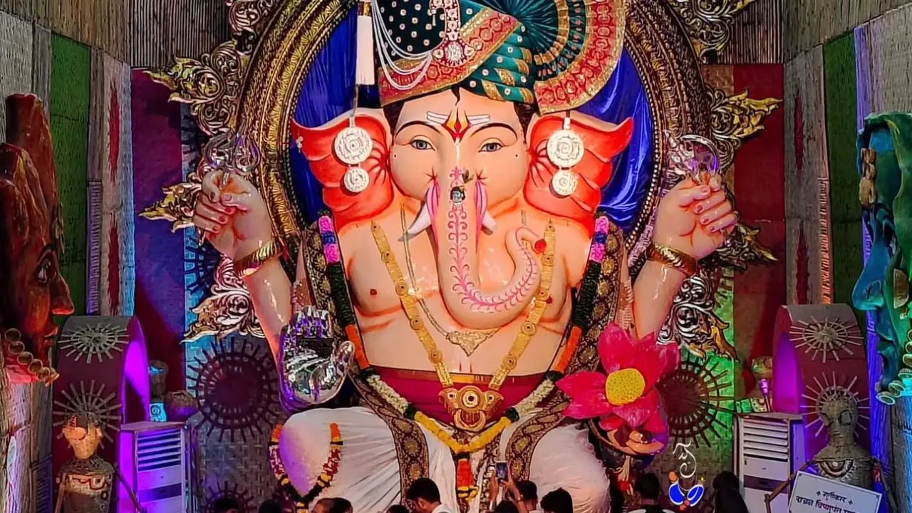 The first look event will offer devotees and the media a glimpse of Girgaon Cha Raja 2026 ahead of the Ganeshotsav celebrations. File Pic