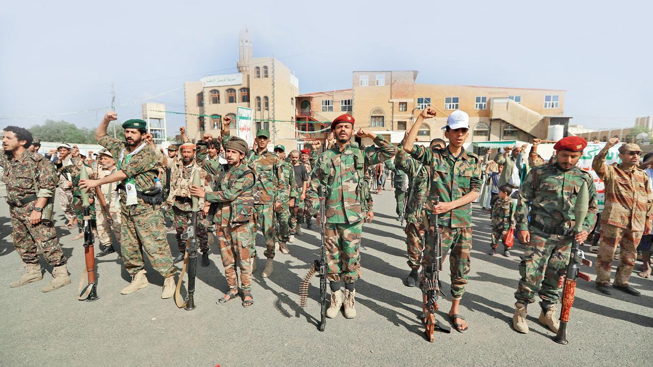 Donald Trump expects Iran conflict to end after US midterms amid rising naval tensions Fighters loyal to the Houthi authorities at rally to recruit more fighters, in Sanaa, on Thursday. PIC/AFP