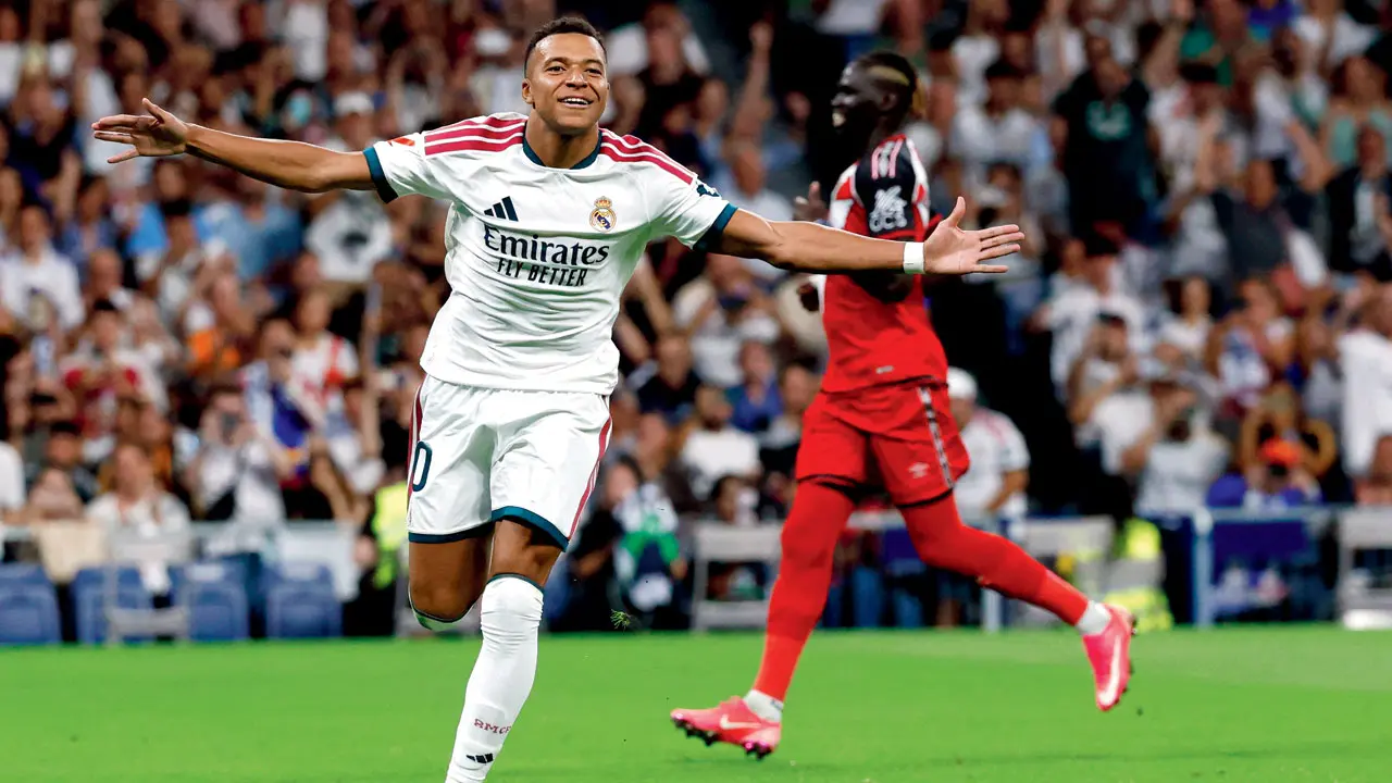"Really feel I’ll win the award this time’ Mbappe aims Ballon d'Or trophy Kylian Mbappe celebrates scoring against Rayo Vallecano in a La Liga match recently. Pic/AFP