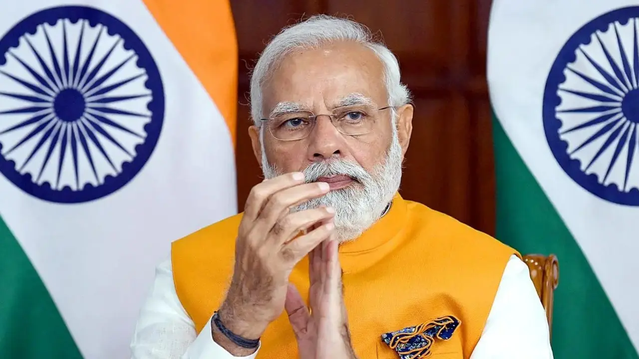 PM Modi surprises youth at ‘Bhajan Clubbing’ event in Delhi Prime minister Narendra Modi. Pic/AFP