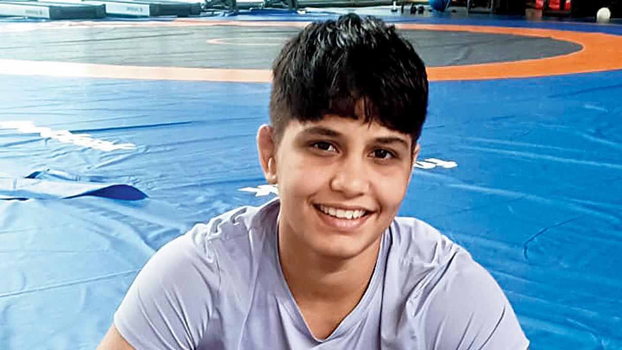 ‘Giving my 100 per cent in training, focus is on mat’ Japanese coach Kosei Akashi Antim Panghal after training at the Indira Gandhi Stadium in New Delhi on Wednesday