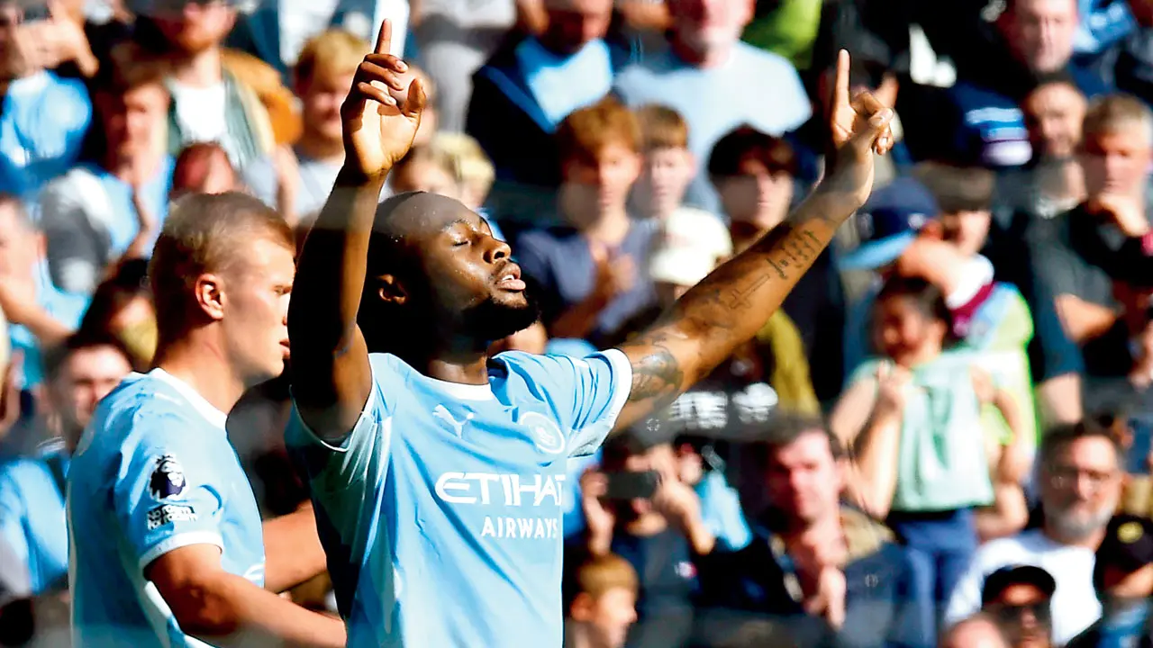 Semenyo shines brightest in goalfest as Man City thrash Sunderland 5-3 Man City’s Antoine Semenyo celebrates scoring vs Sunderland on Sunday. Pic/AFP